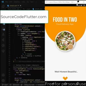 دانلود سورس کد اپلیکیشن سفارش غذا food app ui فلاتر