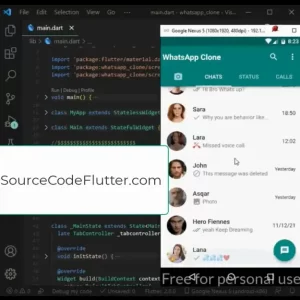 دانلود سورس کد رابط کاربری اپلیکیشن واتساپ در فلاتر