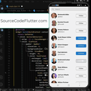 نمونه سورس کد اپلیکیشن با قابلیت جستجو searchable app فلاتر